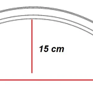 Betrouwbaar Fermavetro 1/4 di cerchio curva sagoma D esterna in Baia 750 20515 est